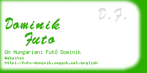 dominik futo business card